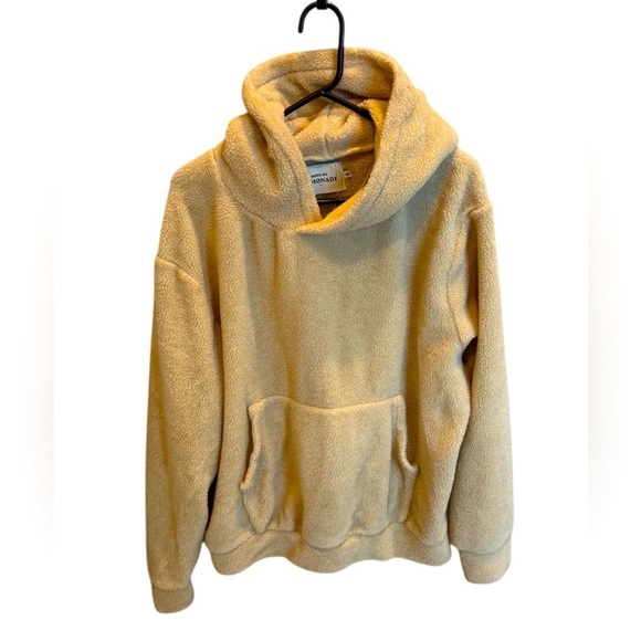 MADE MY LEMONADE ERNEST DOUDOU SWEATER BEIGE TEDDY HOODIE SIZE 44 (XL) - Picture 2 of 5